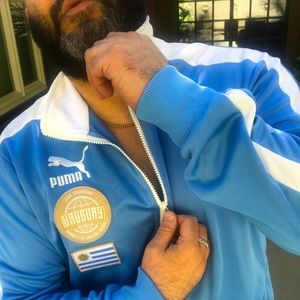 Brand New! SUPER Soft & cool Track/zip-up Jacket- Size:Large- Sky Blue/& White.